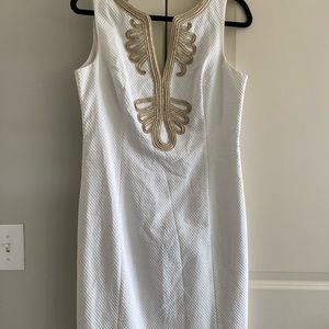 Lily Pulitzer white shift dress size 8